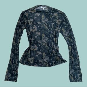 Mesh Y2K Floral Top